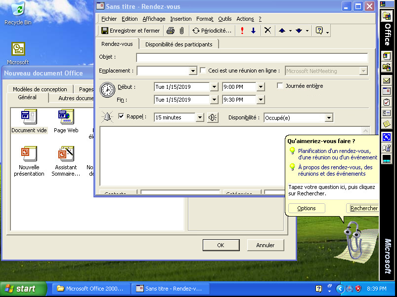Logiciel - Microsoft Office 2000 - Présentation du logiciel