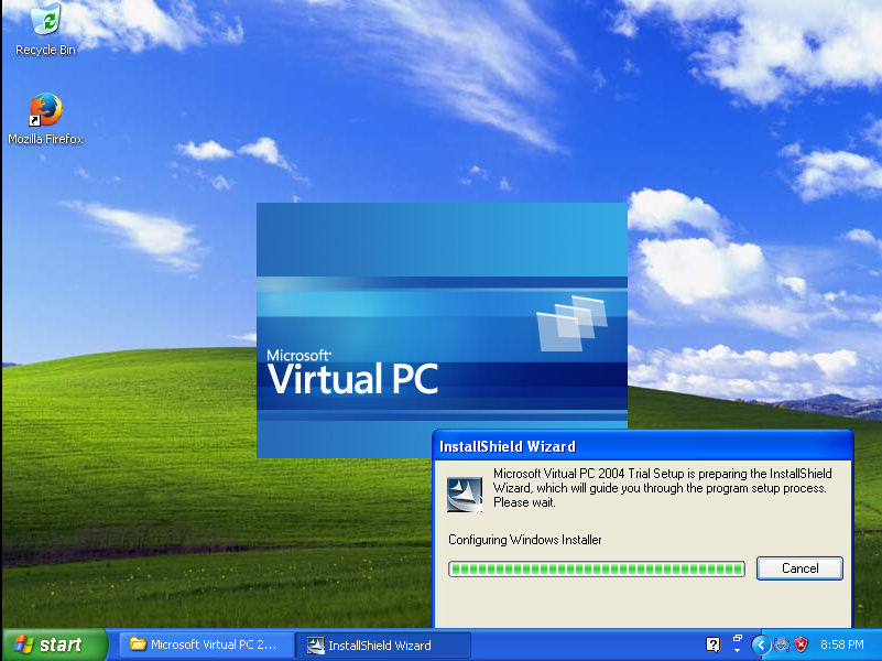 Logiciel Virtual Pc 04 Installation Du Logiciel